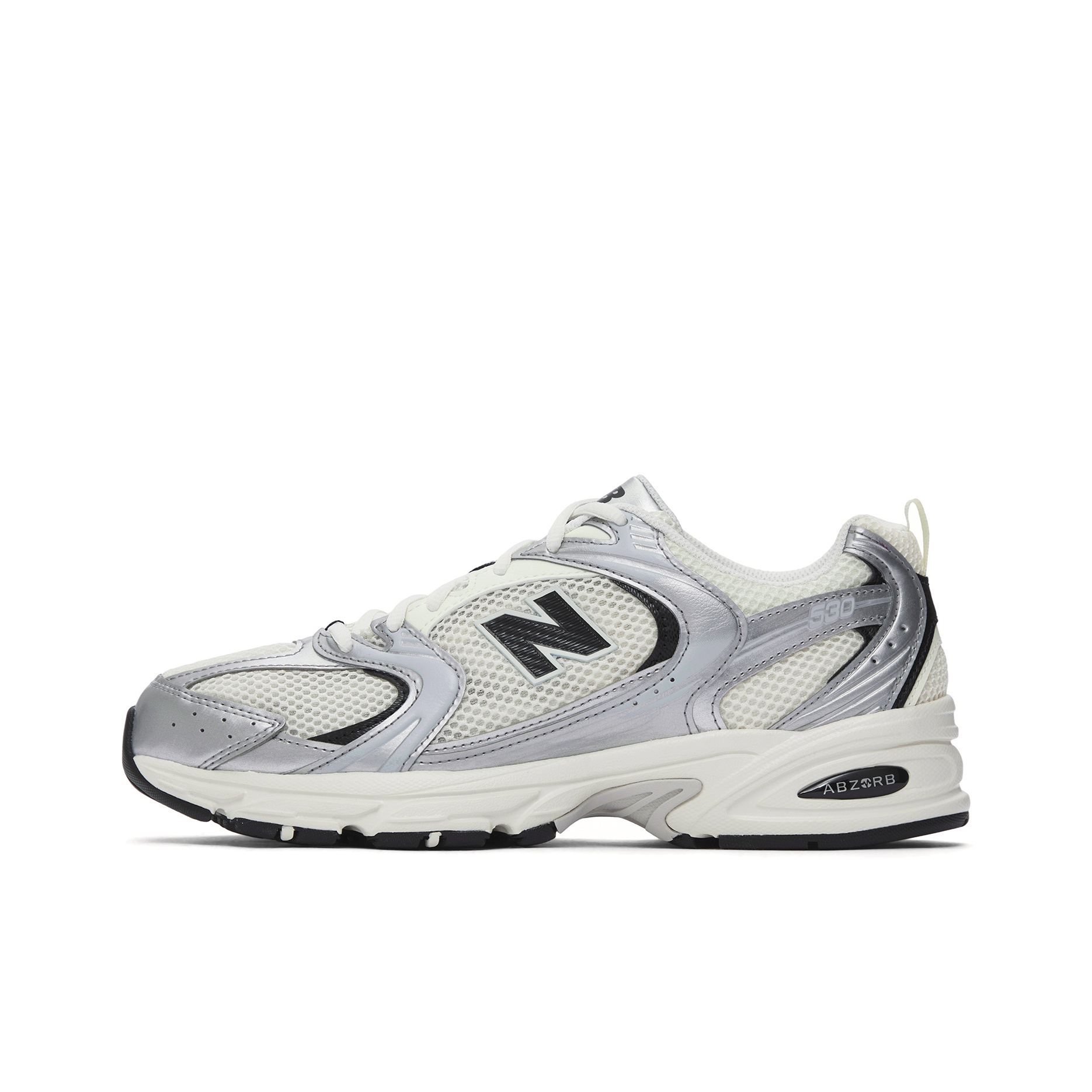 New Balance NB 530 Running Shoes Unisex Low Top Silver/Black