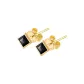 Black Agate Stud Earrings