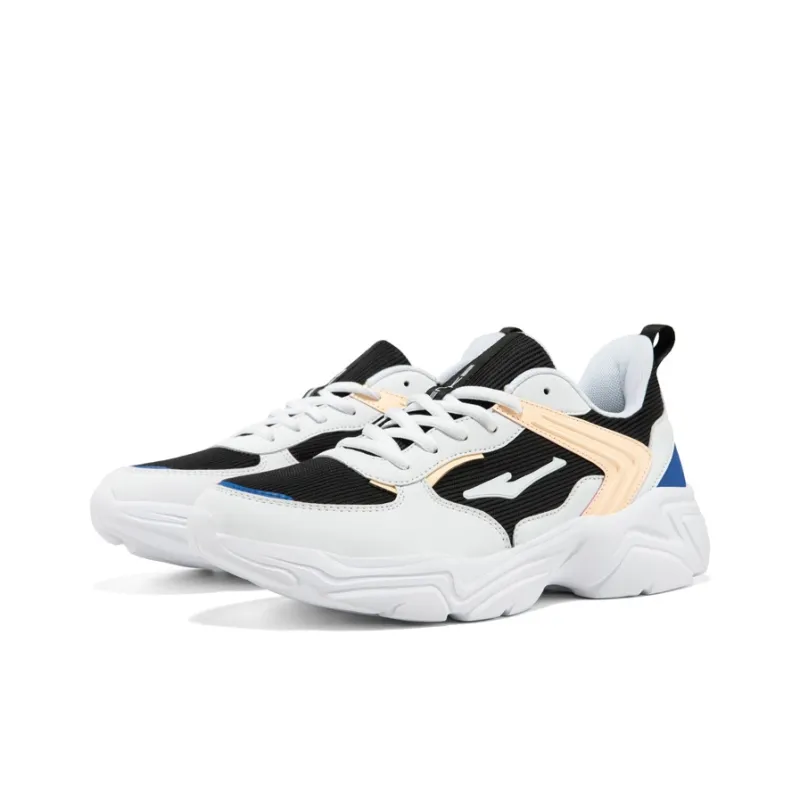 Erke Low Top Chunky Sneakers Men's White Black-3