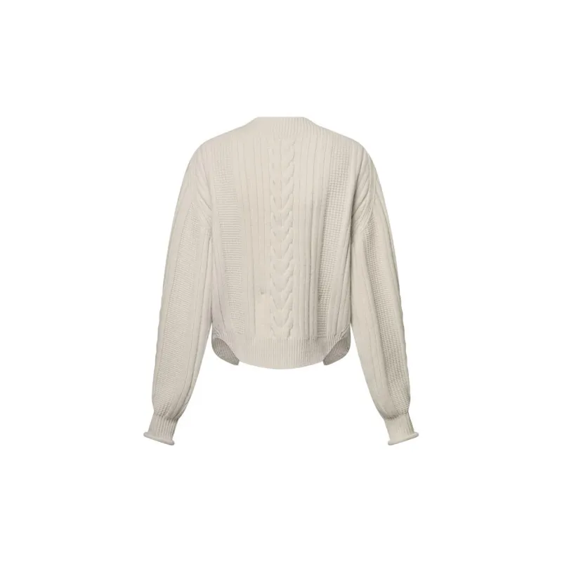 Lv Cable Knit Strap Cardigan-1