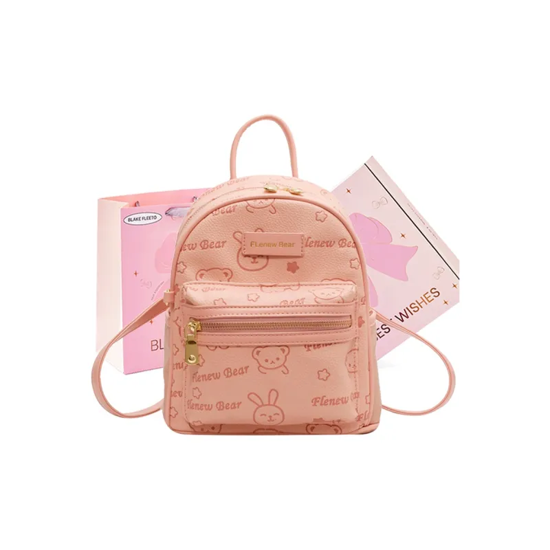 BLAKE FLEETO PU Backpack Women's Ecru/Black/Pink-37