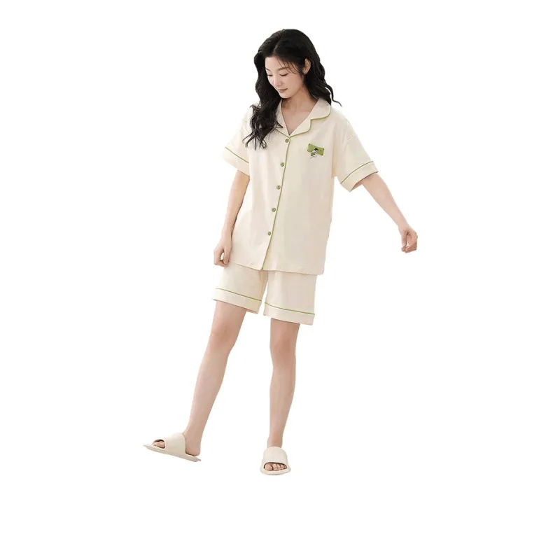 MIIOW Pajama Set Women's Light Yellow-0