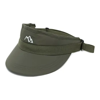 The MAD HATcher Nylon Cotton Blend Visor Cap, Curved Brow Hat Unisex Army Green