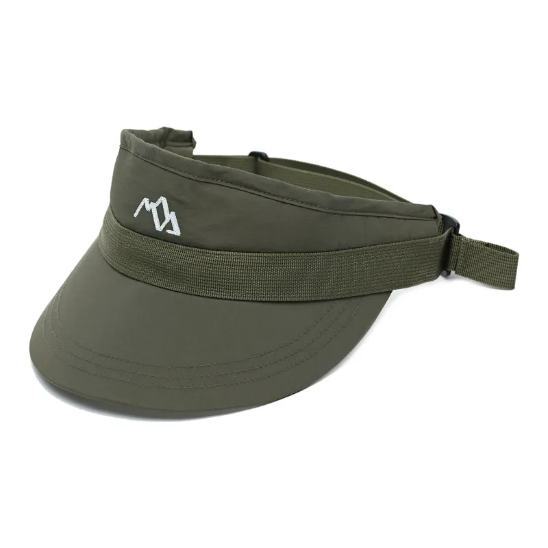 The MAD HATcher Nylon Cotton Blend Visor Cap, Curved Brow Hat Unisex Army Green-0