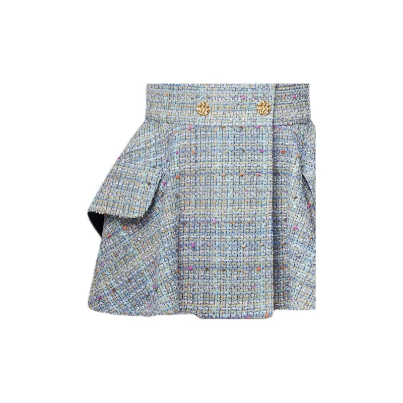 LOUIS VUITTON Double Breasted Tweed Mini Dress-1