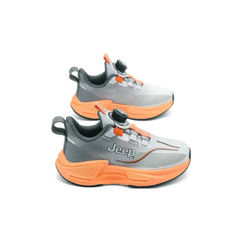 Jeep Wear-Resistant Slip-Resistant Cushioning Breathable Kids' Running Shoes Sunset Orange Kids'-5