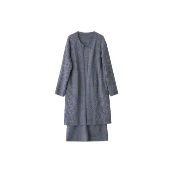 Yi Mengyuan Skirt Set Women's Smoke Gray