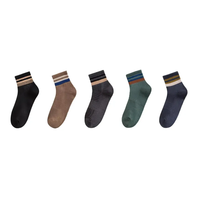 MIIOW Mid Calf Socks Men's 5 Pack-9