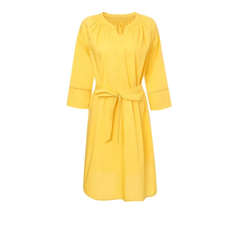Yiner Life Nightgown Women's Yellow-0