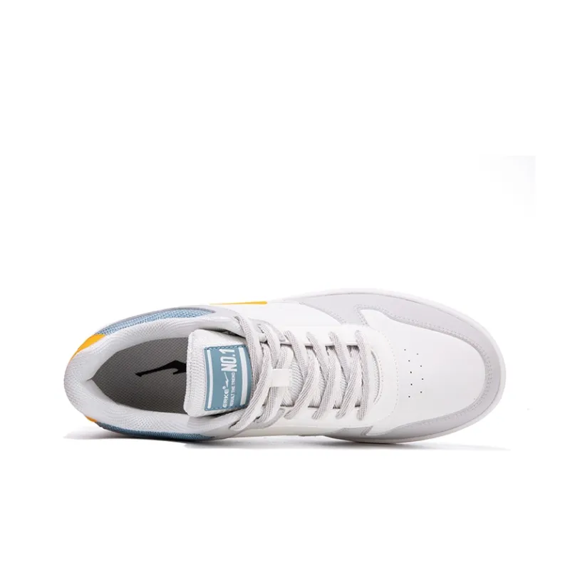 Erke Anti Slip Wear Resistant Low Top Skateboard Shoes Men's Blue-4