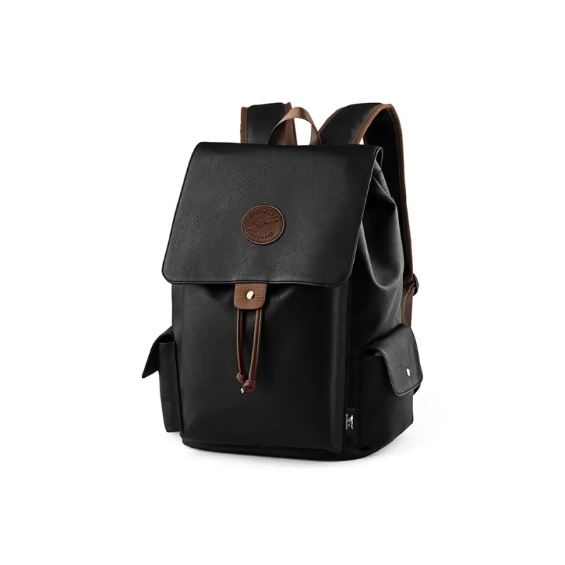 SEPTWOLVES PVC Polyvinyl Chloride Computer Backpack Business Large Capacity Backpack QPL Regular Unisex Black-9