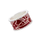 Berry Red Wide Band Ring