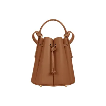 Polene Cow Leather Bucket Bags One Shoulder Handbags Mini Women's Camel