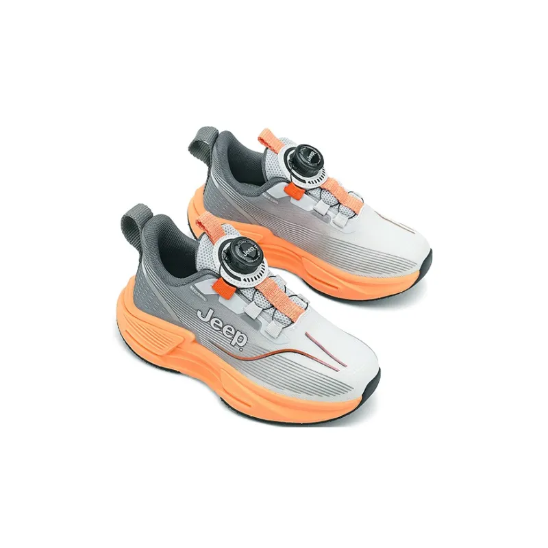 Jeep Wear-Resistant Slip-Resistant Cushioning Breathable Kids' Running Shoes Sunset Orange Kids'-3