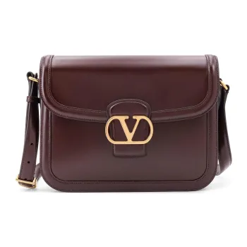Valentino GARAVANI Leather Shoulder Bag Women's Burgundy