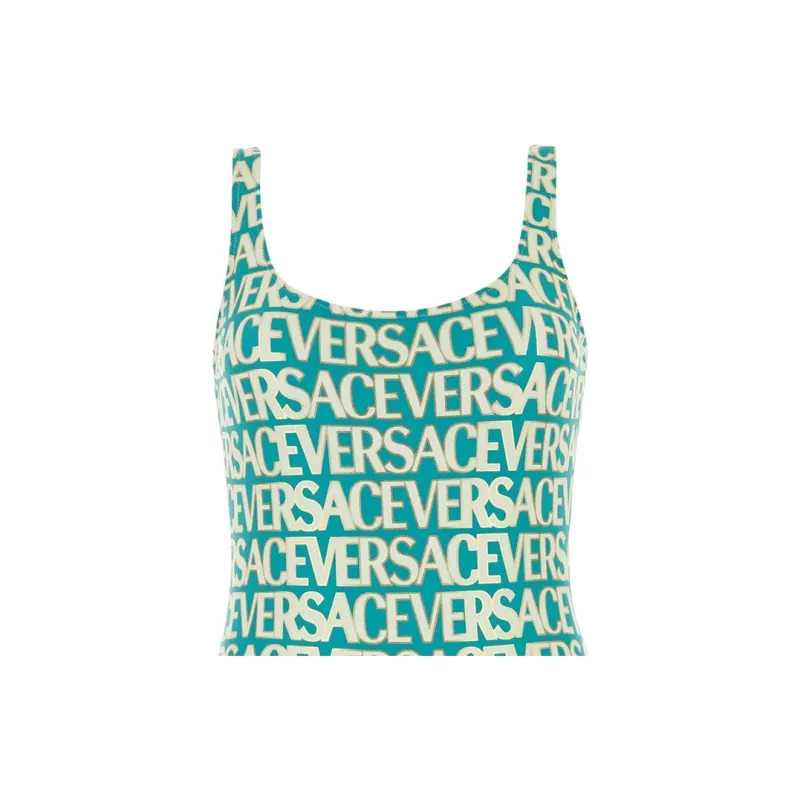 VERSACE Allover Logo-Printed One-Piece Swimsuit-2