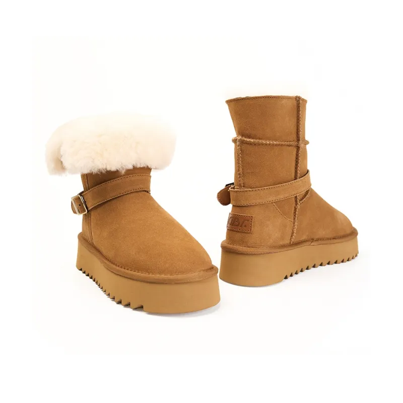 ABIDJAN Warm Winter Series Warm Height Increasing Crew Snow Boots Women's-1