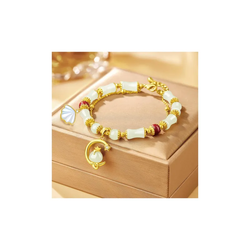 SGE Bracelets Pale Greenish White Jade Women's-6