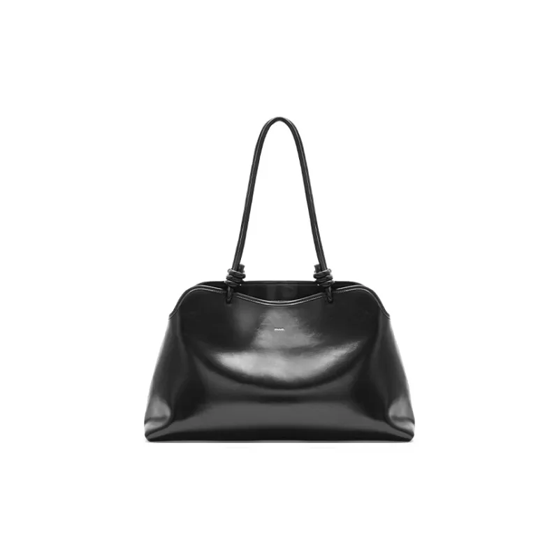 MUVA Polyester Shoulder Tote Bag Large Size Women's Twilight Black/Mocha-0