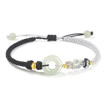 Lao Feng Xiang Hetian Jade Bracelets White Jade/Pale Greenish White Jade Unisex