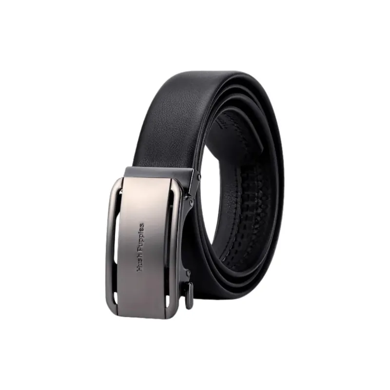 Hush Puppies Cow Leather Belts Men's Black Width 3.5CM-0
