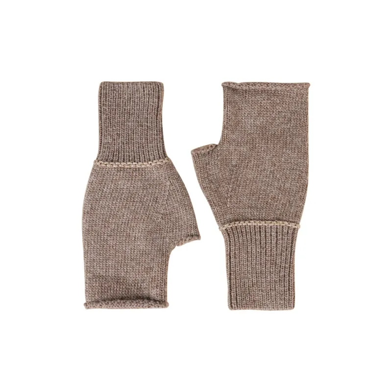 TUCANO Rabbit Hair Cotton Knit Gloves Unisex Camel-9