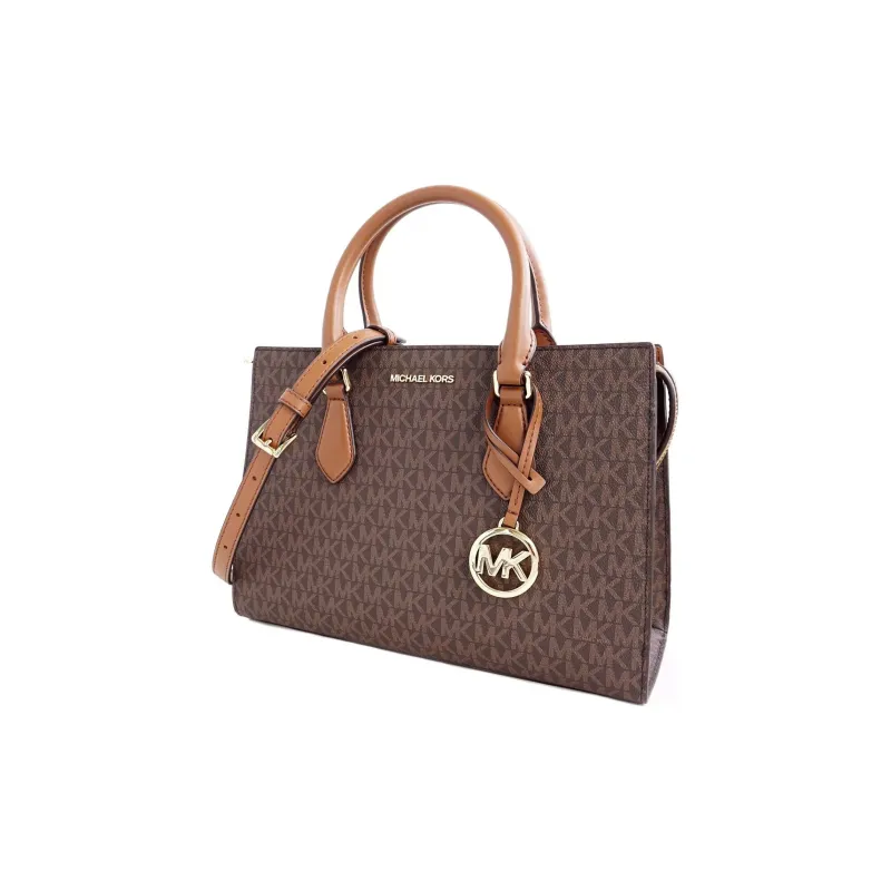 MICHAEL KORS Sheila Leather Shoulder Bag, Crossbody Bag, Handbag Women's Brown-5