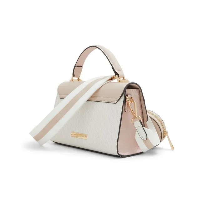 ALDO Artificial Leather Crossbody Handbag Medium Size Women's Bone/Bright Pink-4