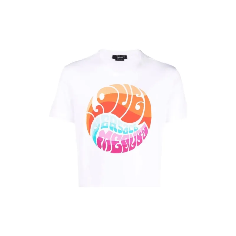 VERSACE Graphic print Cotton T Shirt-4