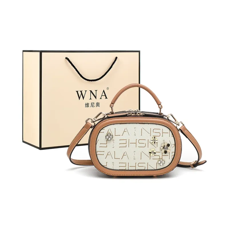 Vigno Synthetic Leather Shoulder Bag Crossbody Bag Handbag Regular Women's Brown/Ecru/Coffee-9