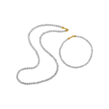 Linguanying Hetian Jade Necklaces Smoky Purple Women's