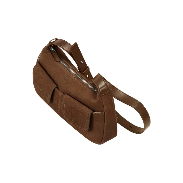 ANDFEEL Cow Leather Shoulder Bag Regular Women's Light Brown/Dark Brown-9