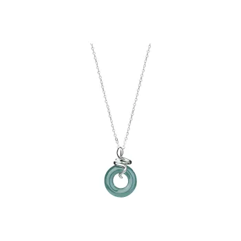 Emerald Glutinous Jade Necklaces Women's