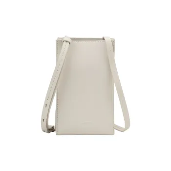 CALVIN KLEIN SS25 Cow Leather Crossbody Bag Medium Size Women's Light Brown