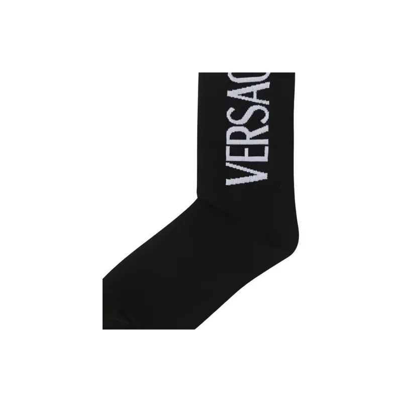 VERSACE Logo Intarsia-Knitted Socks-3