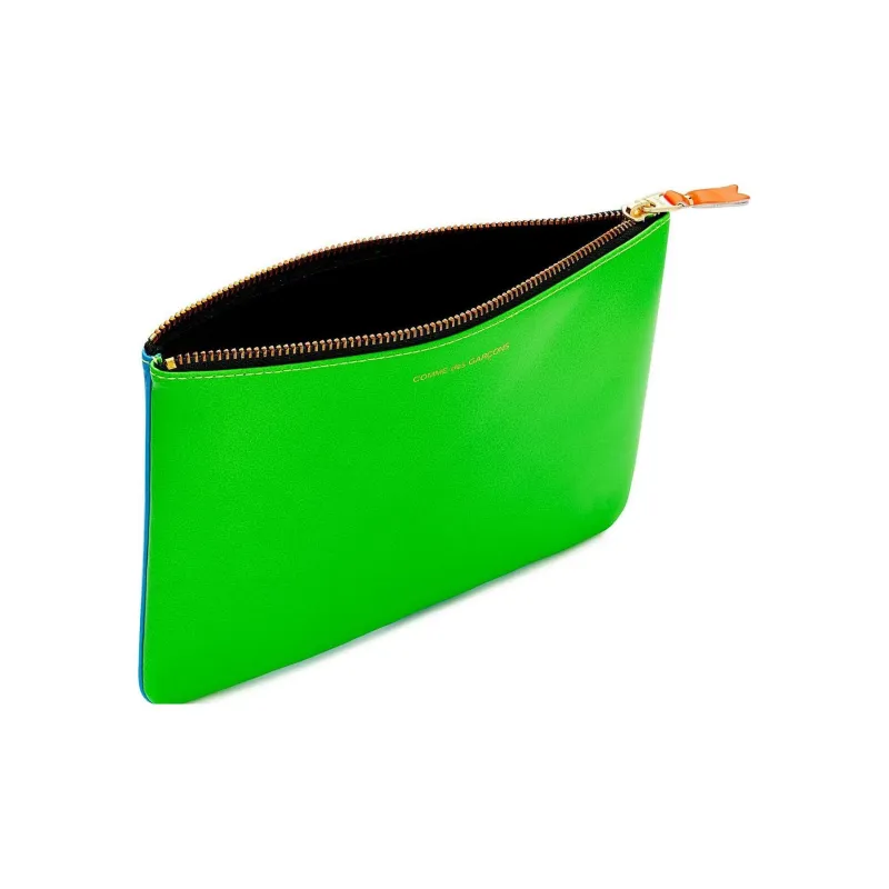 CDG Leather Clutch Regular Women's Green-2