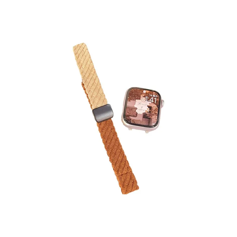 Mr. Strap Watch Bands Apple Compatibility 125~210mm 44mm Corduroy Material-8