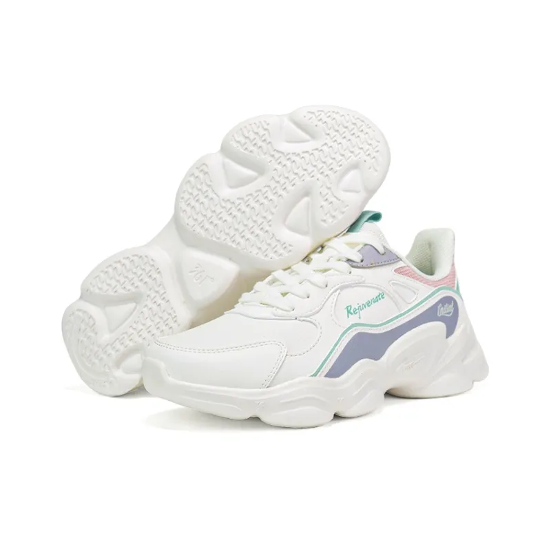 361° Wear Resistant Running Shoes Women's White Purple-5