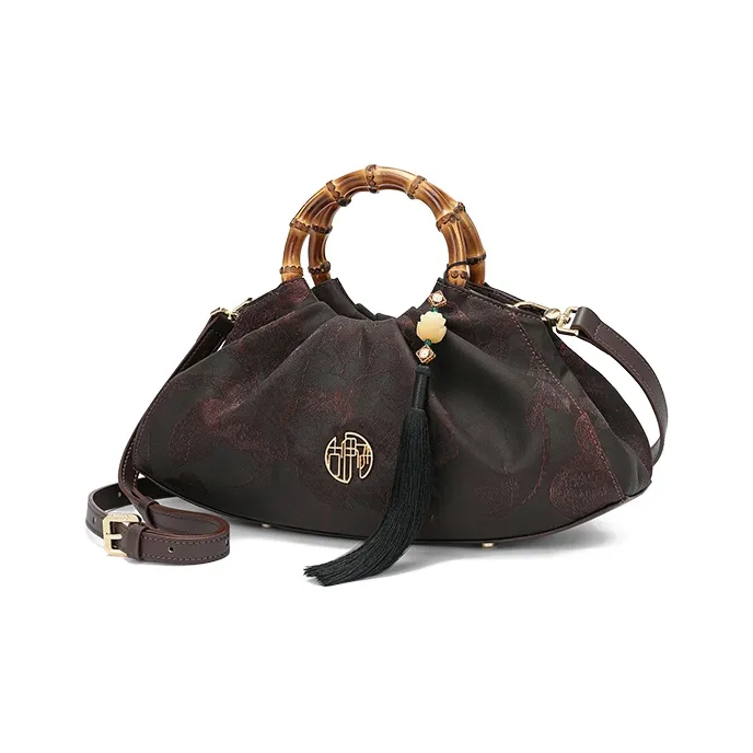 Ancient Yi Xi Handbags Dark Red Brown-1