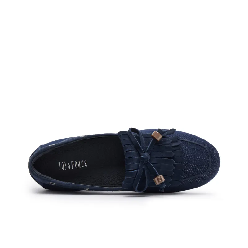 Joypeace Serpent Auspicious Collection Lazy Holiday Loafers Women's Apricot-4