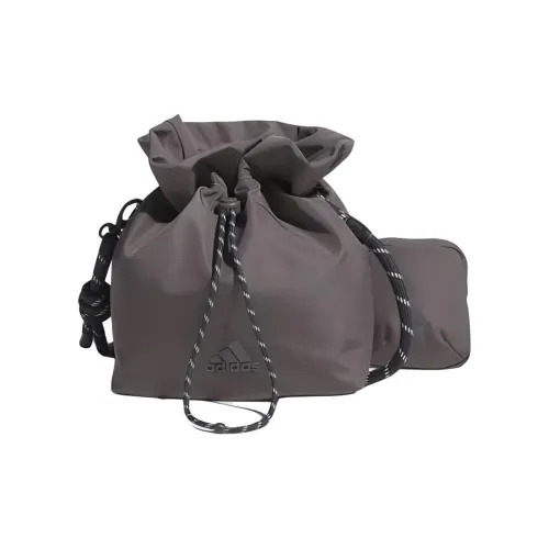 Adidas Polyester Bucket Bags Crossbody Bag Shoulder Bag Small Size Unisex Charcoal