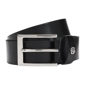 HUGO BOSS Logo Plaque detailing Belt