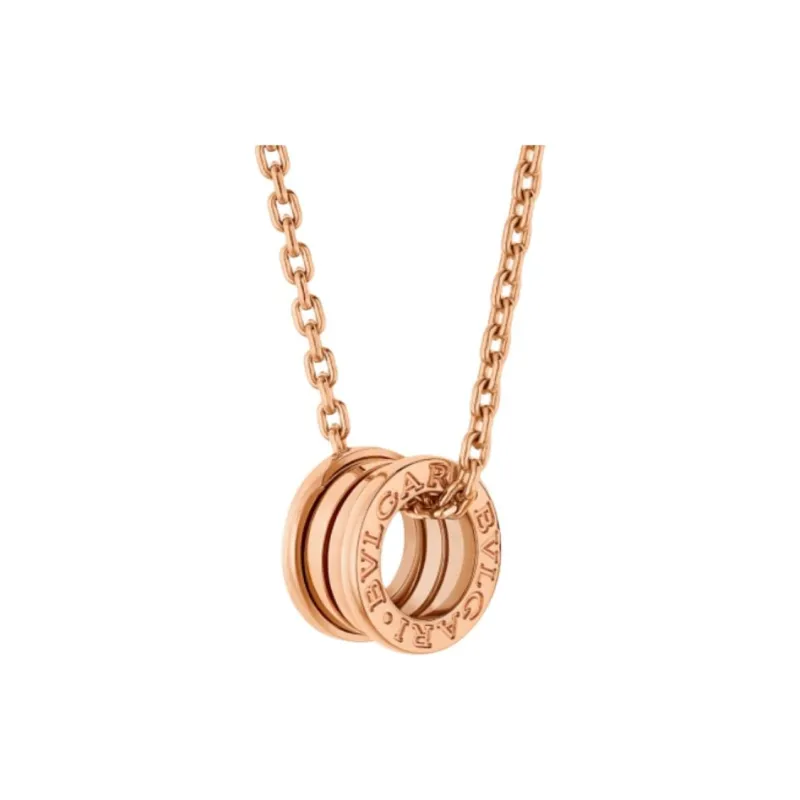 BVLGARI B.Zero1 Series 18K Rose Gold Necklaces Unisex-0