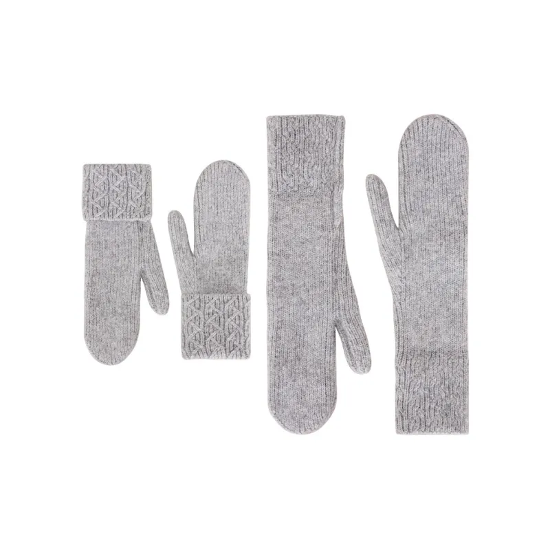 TUCANO Rabbit Fur Cotton Knit Gloves Unisex-8