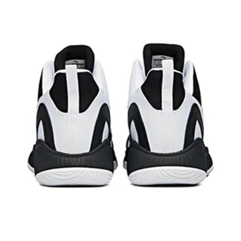 Anta Basketball Collection Cushioning Wear-Resistant Mid-Top Vintage Basketball Shoes Men's White Black-3