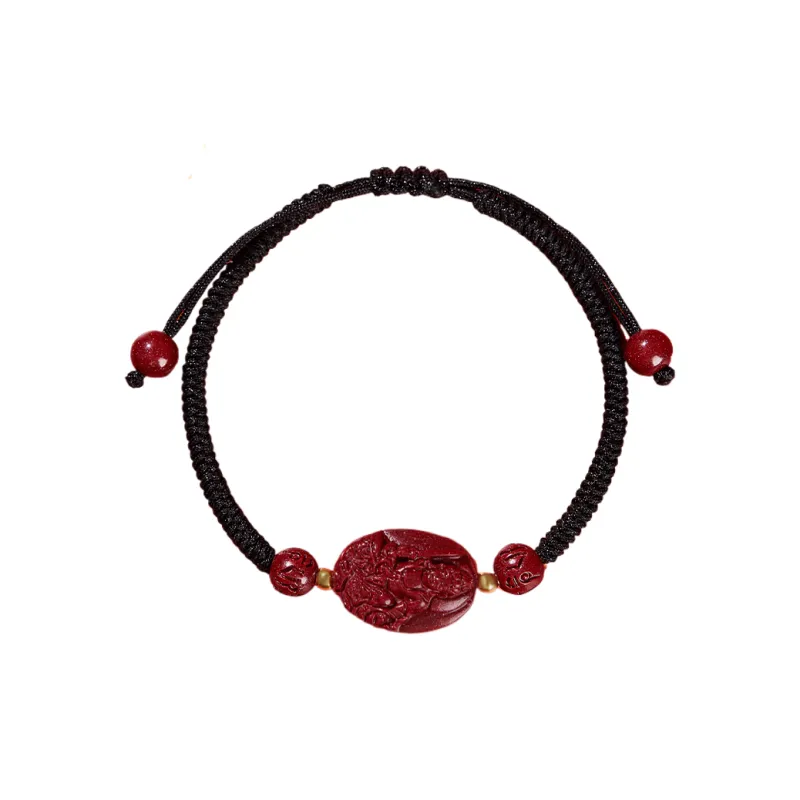 LOVING Reconstructed Cinnabar Bracelets Unisex-21