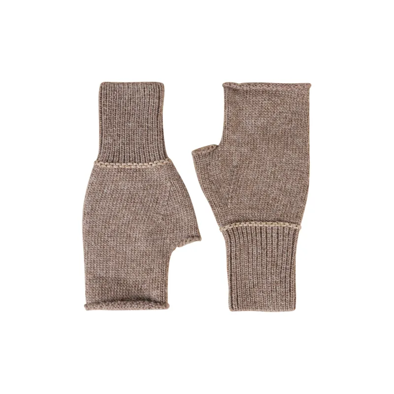 TUCANO Rabbit Hair Cotton Knit Gloves Unisex Camel-5