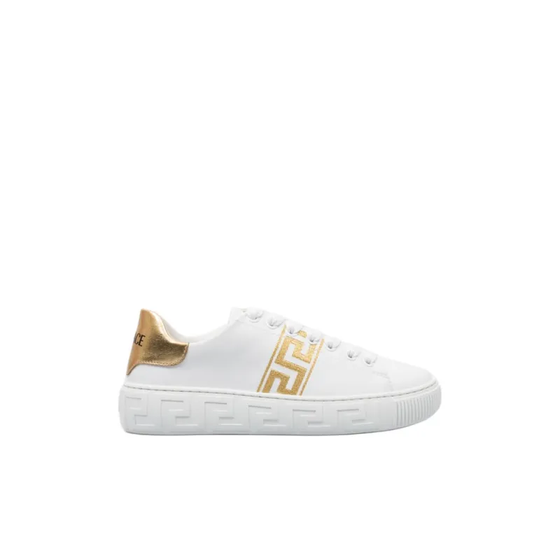 VERSACE Greca Low Top Kids' Skateboarding Shoes White Kids'-1