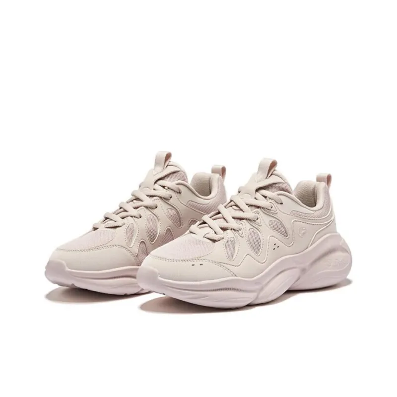 Erke Anti Slip And Wear Resistant Coverage Low Top Casual Shoes Women's Pink-2