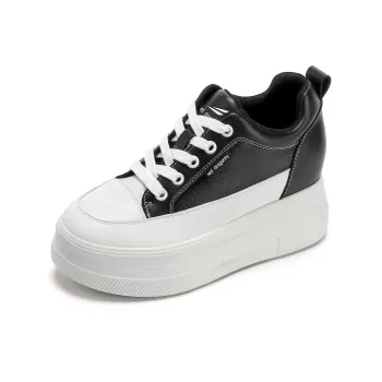 RED DRAGONFLY Platform Shoes Height Increasing Lightweight Low Top Casual Shoes Women's White Black